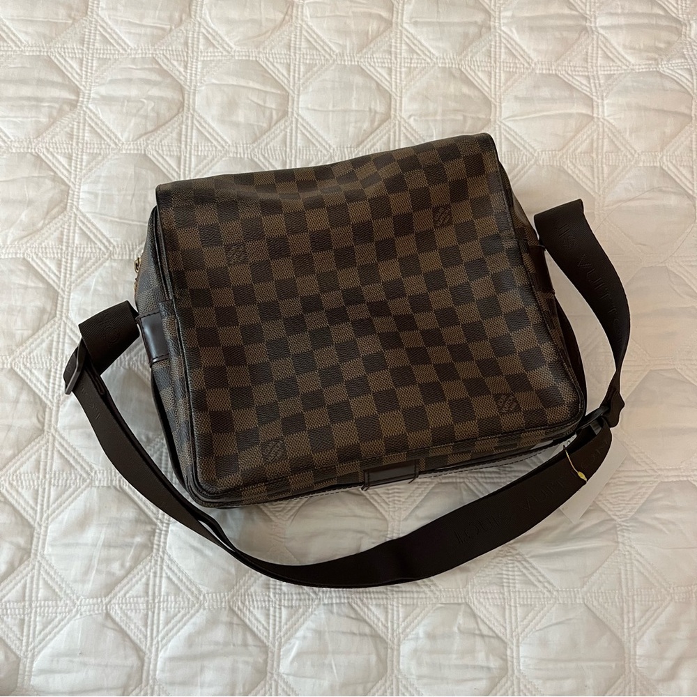 Checkered Brown Men's Bag